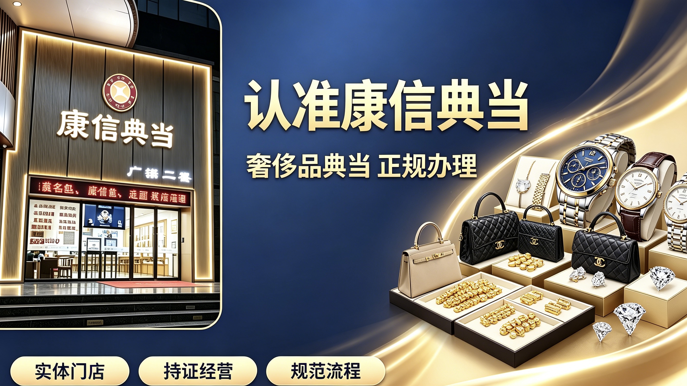 广州奢侈品典当回收服务｜广州康信典当行名表名包奢侈品业务介绍